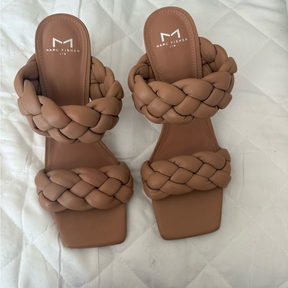 Marc Fisher Women's Tan Braided Sandals
